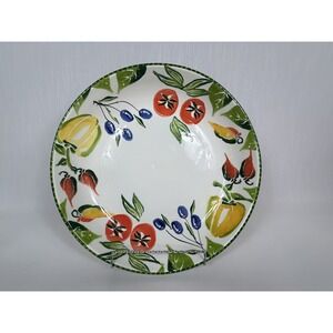 VARM Ceramica Italy Large Serving Bowl Hand Painted Peppers Tomatoes 13 Inches